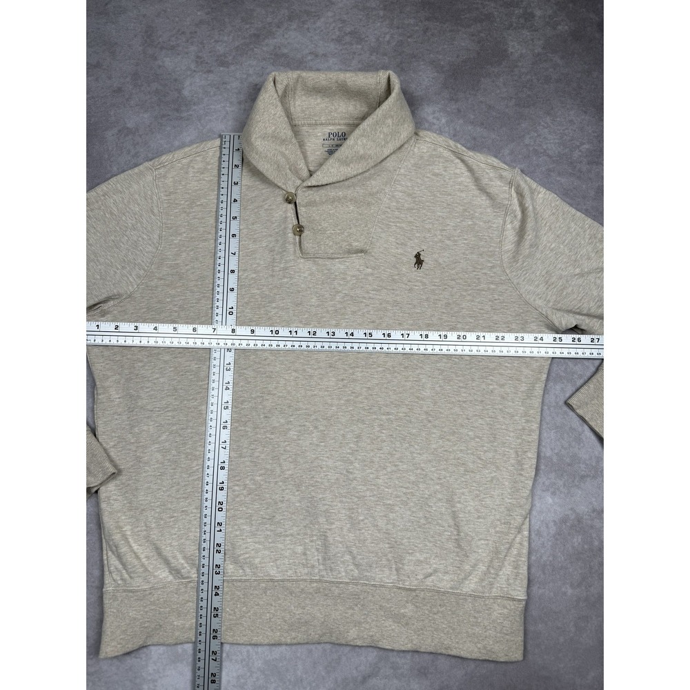 Polo Ralph Lauren Sweater Mens Large Shawl Collar Pullover Cotton Blend - Picture 2 of 16